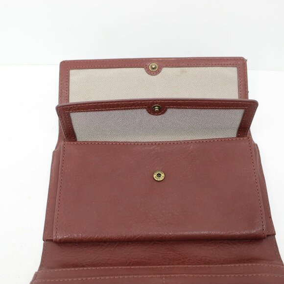 Fossil Brown Pebbled Leather;  Faux Tortoise Shell Full Size Large Wallet Clutch - Picture 7 of 9